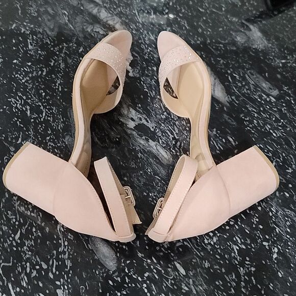 BRAND NEW CL BY LAUNDRY RHINESTONE ADJUSTABLE ANKLE STRAP BLOCK HEEL SANDAL - Picture 12 of 16